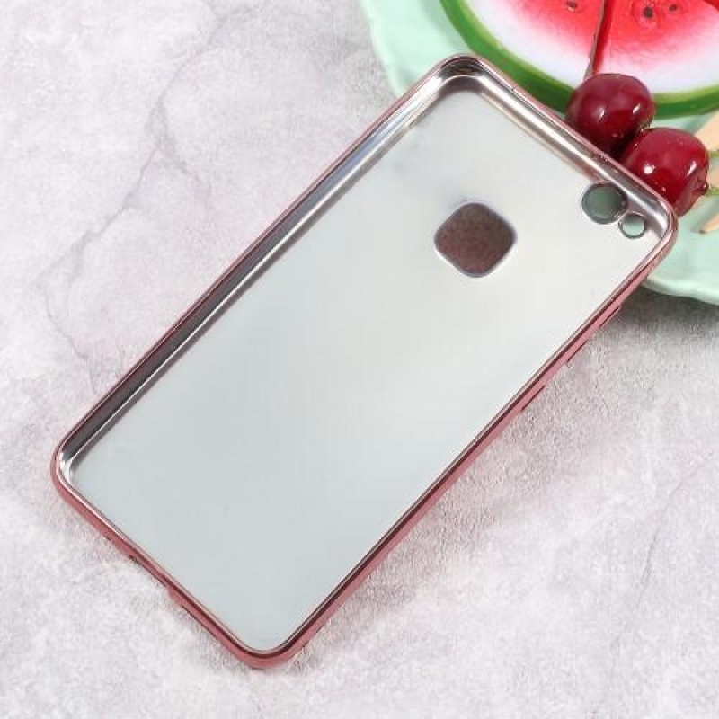 Leathy zselés tok PU bőr hátlappal Huawei P10 Lite készülékhez - piros