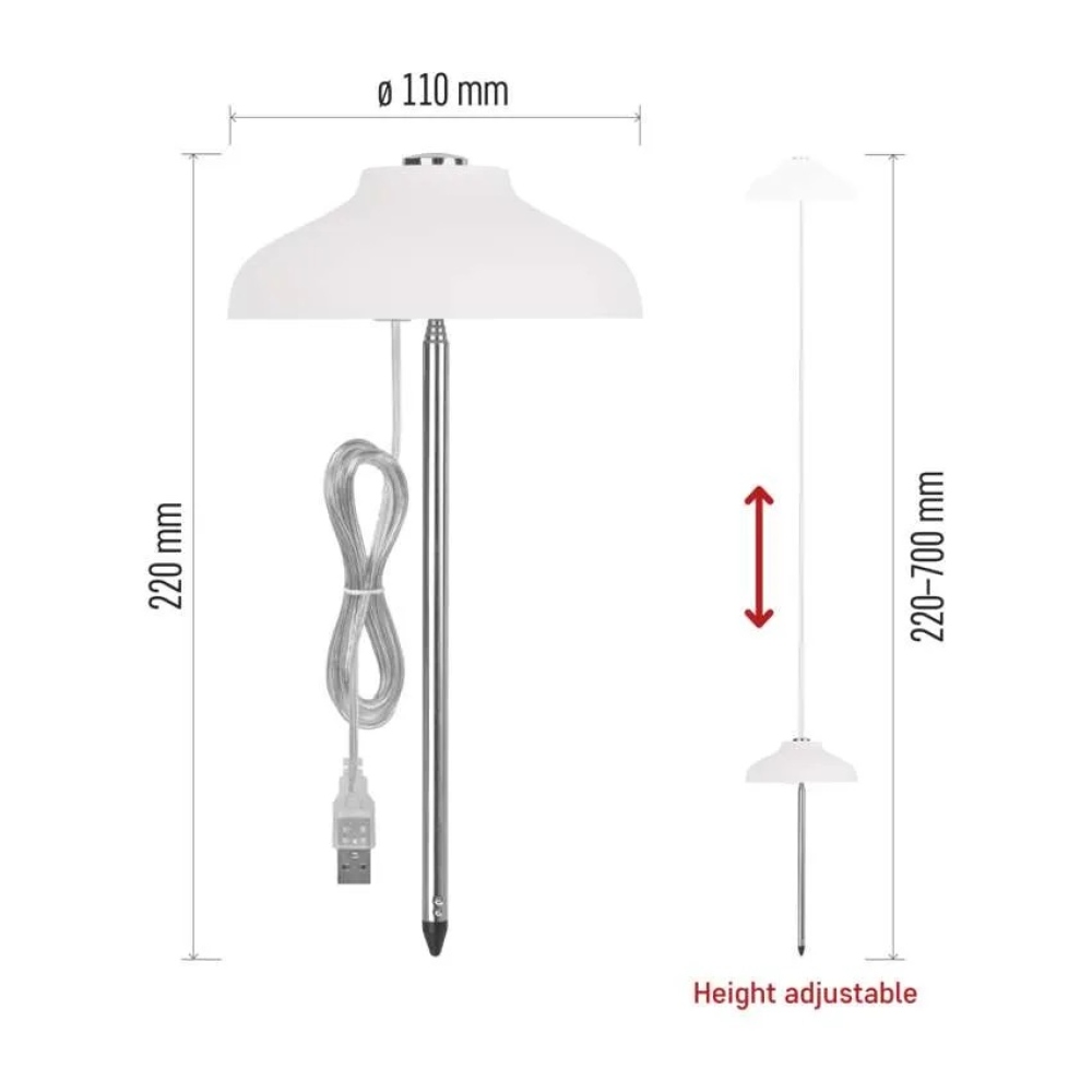 LED GROW termesztőlámpa 5 W, időzítővel - fehér