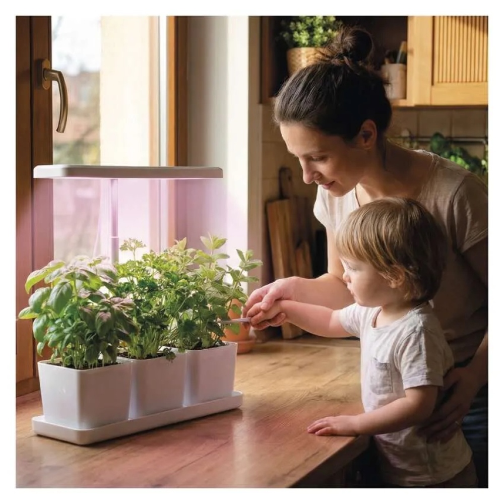 LED GROW növénytermesztő lámpa 7 W, időzítővel, szabályozható fényerővel - fehér