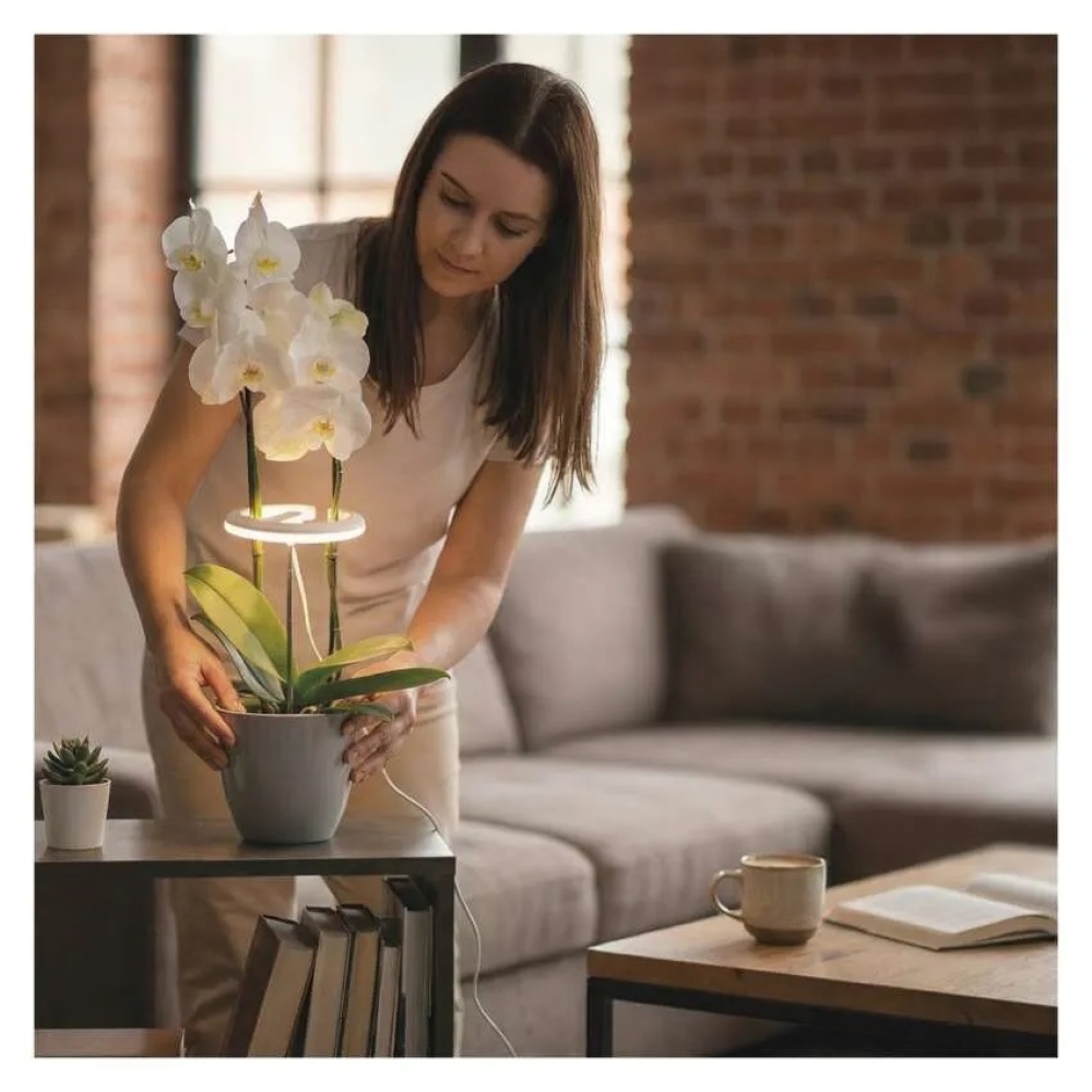 LED GROW növénytermesztő lámpa 8 W, időzítővel, szabályozható fényerővel - fehér