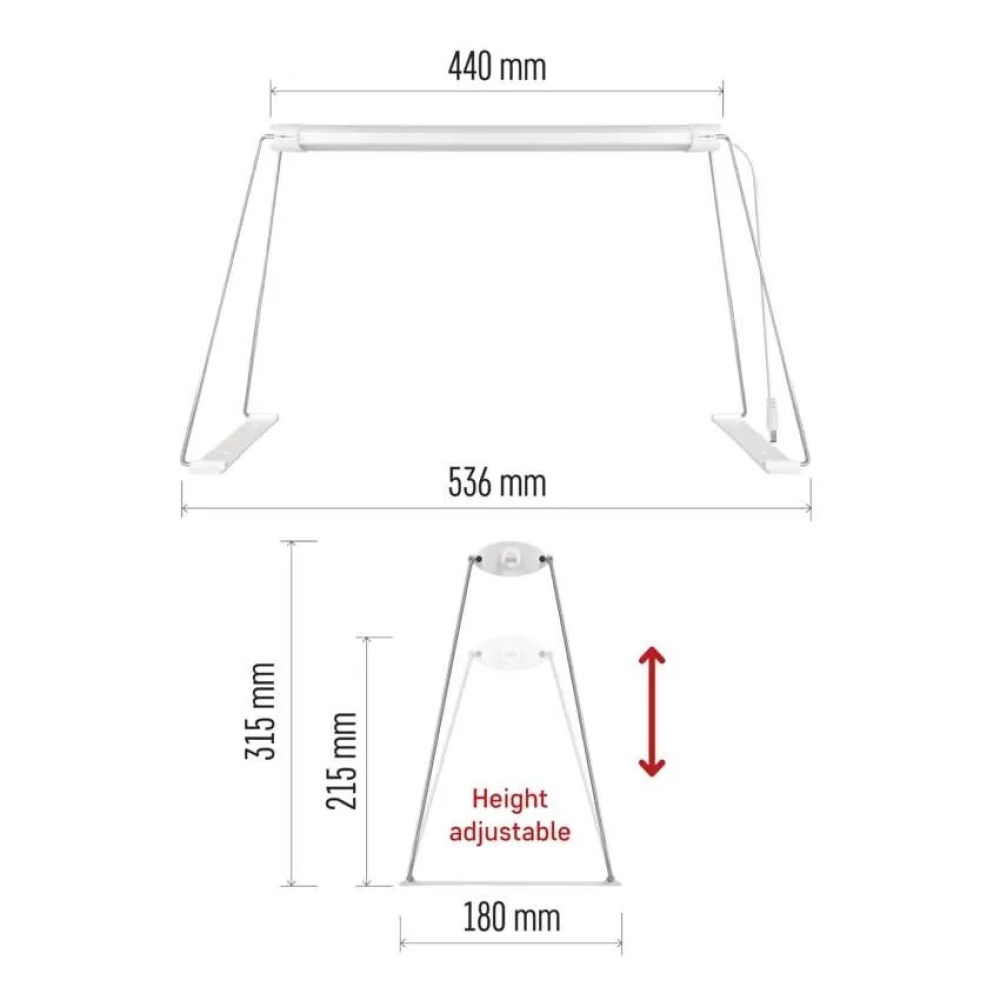 LED GROW palántanevelő lámpa 15 W, időzítővel - fehér