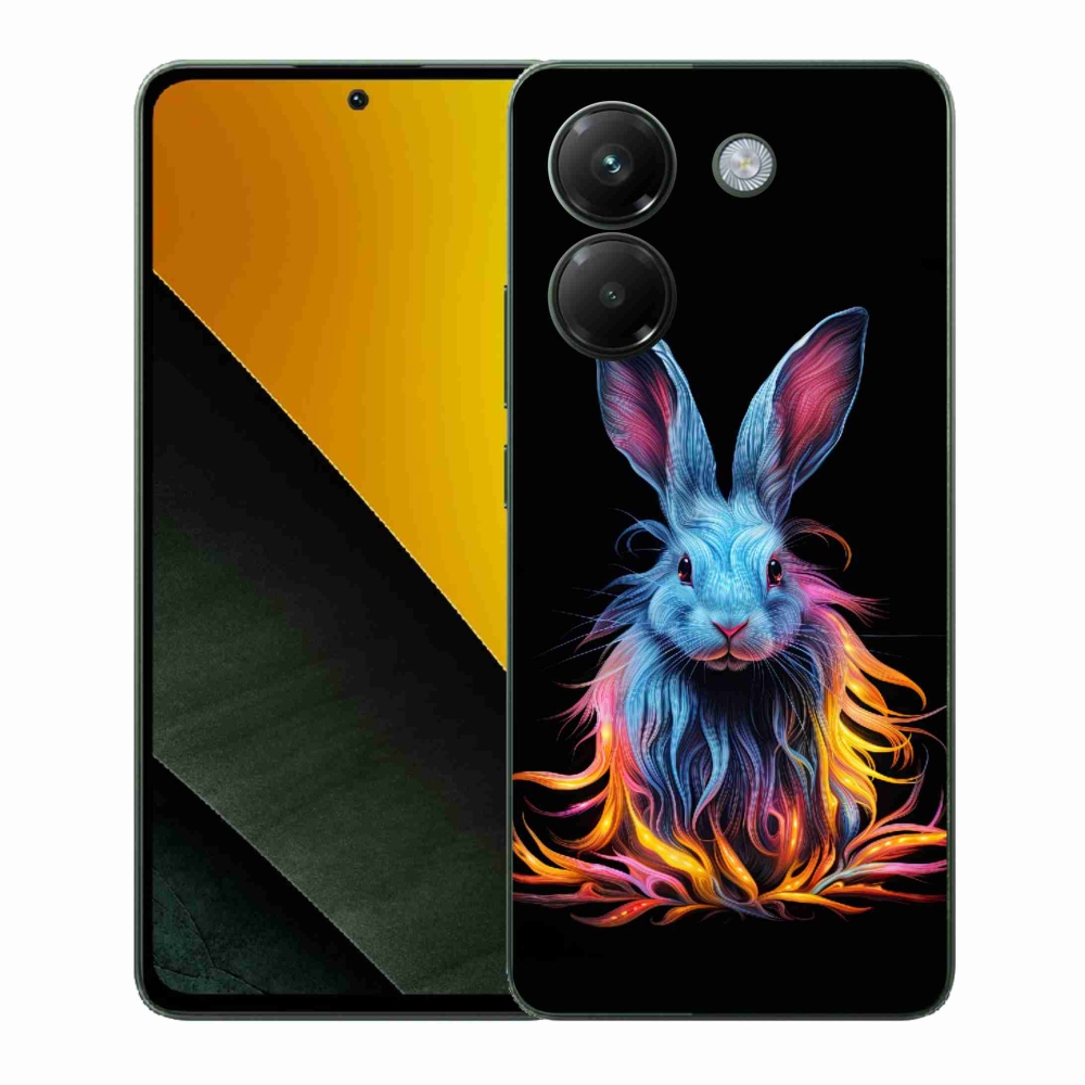 Gél borítás mmCase a Xiaomi Poco M7 Pro 5G számára - absztrakt nyúl