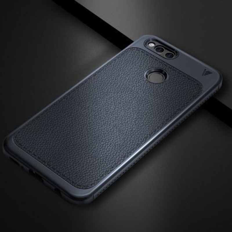 Len zselés tok texturált hátlappal Honor 7X-hez - sötétkék