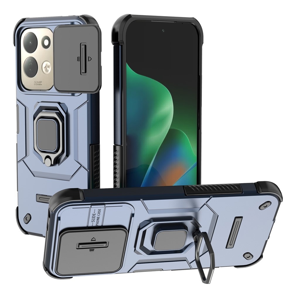 Lens strapabíró tok a Xiaomi Redmi 17 4G/5G-hez – kék