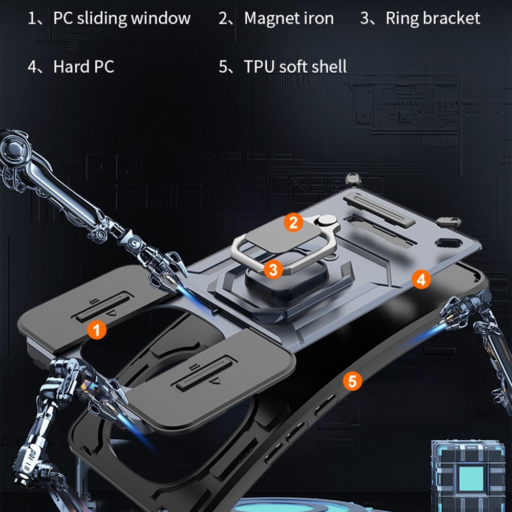 Lencseálló borítás a Xiaomi Redmi Note 15 Pro 5G készülékhez - fekete