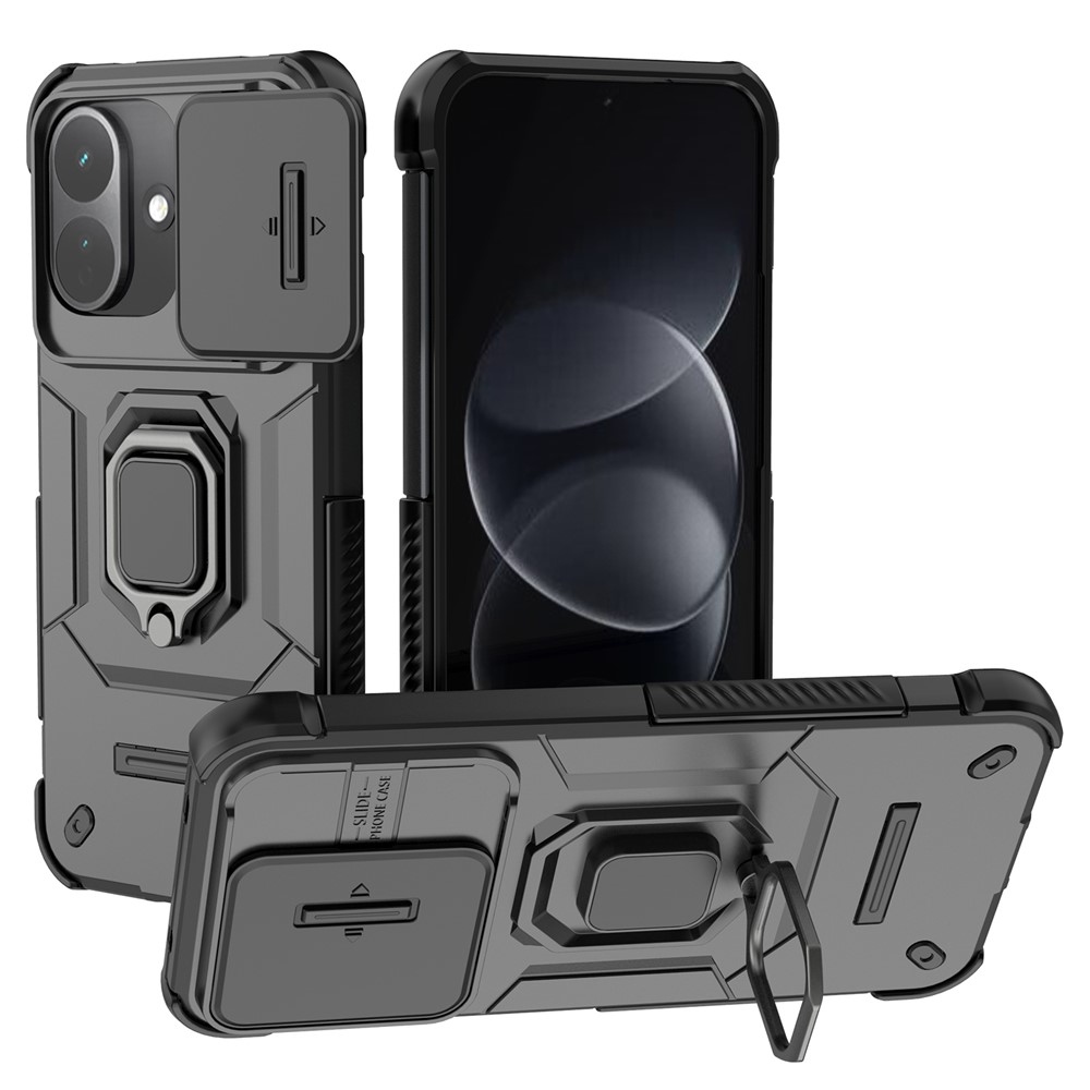 Lens strapabíró tok a Xiaomi Redmi Note 17 Pro 5G-hez – fekete