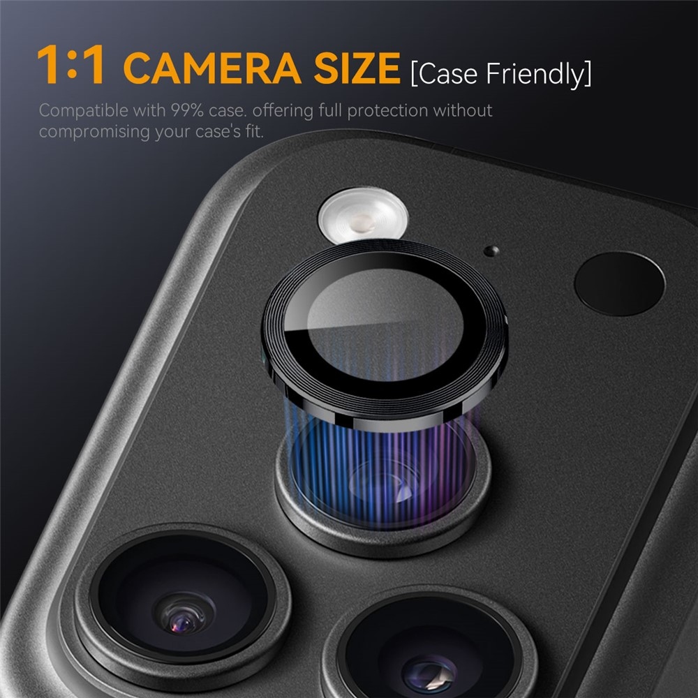 Fényképezőgép-objektív (különálló lencsék) az iPhone 18 Pro Max/18 Pro okostelefonhoz – fekete