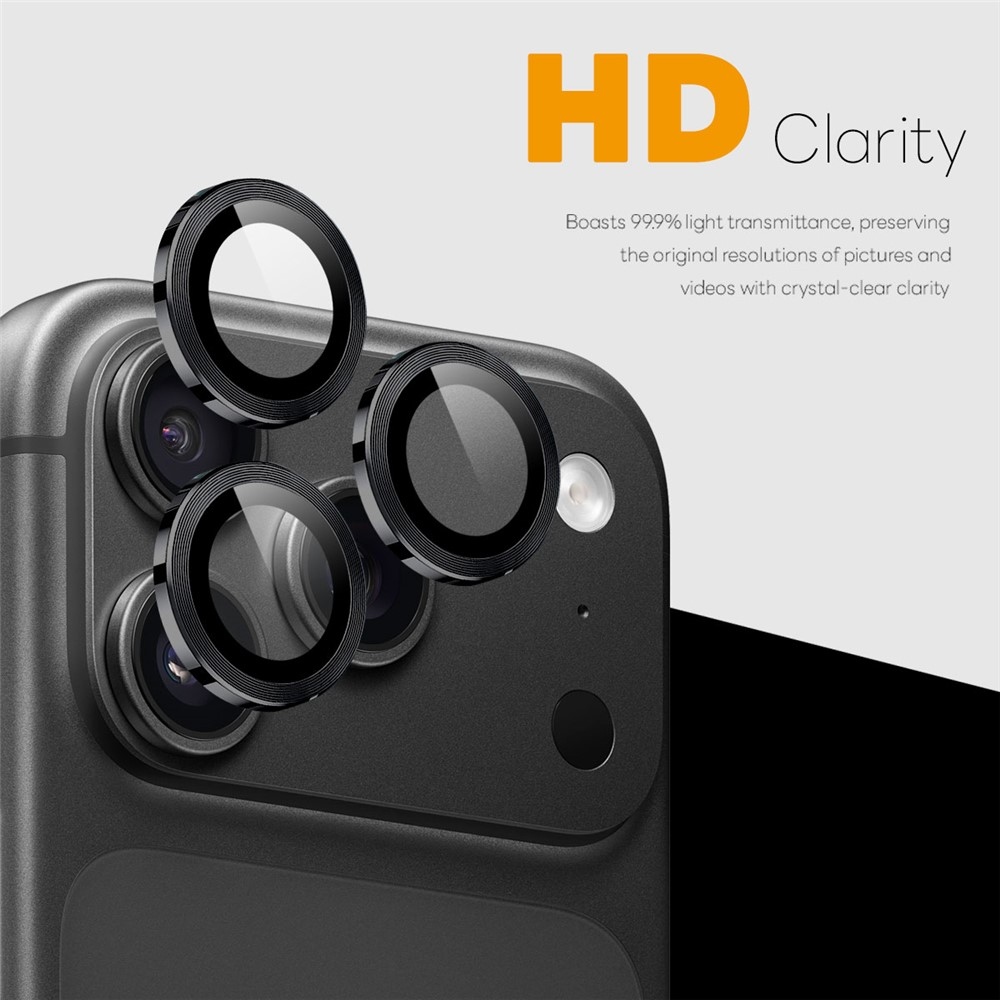 Fényképezőgép-objektív (különálló lencsék) az iPhone 18 Pro Max/18 Pro okostelefonhoz – fekete