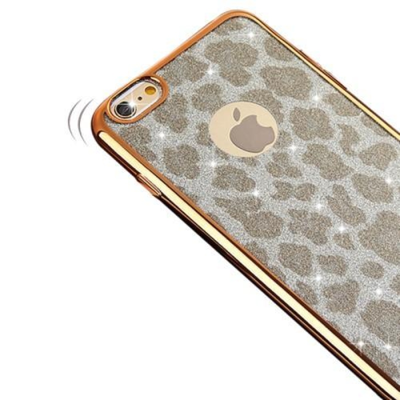 Leopárd matt zselés tok iPhone 6s Plus és 6 Plus készülékhez - kék