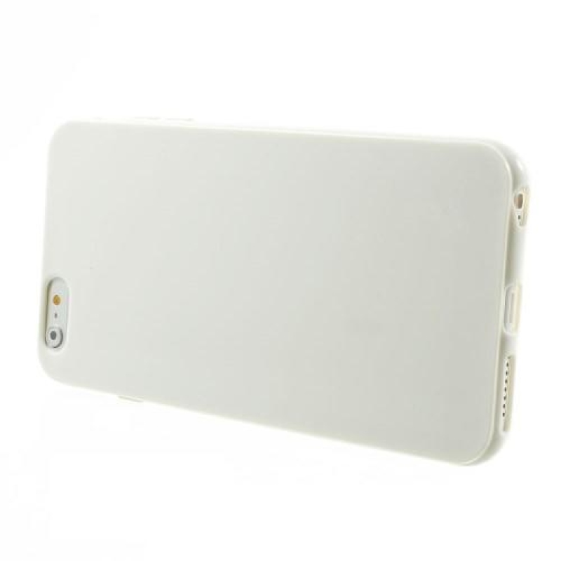 Fényes zselés tok iPhone 6s Plus és 6 Plus készülékhez - fehér