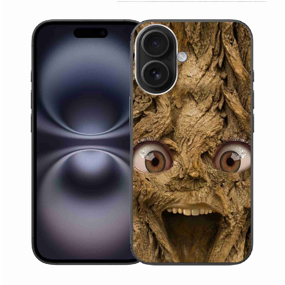 Gél borítás mmCase iPhone 16 készülékhez - boldog fa szemekkel