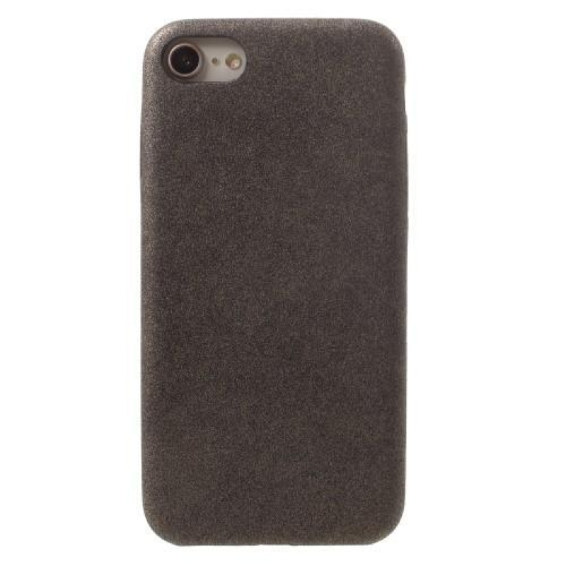 Lethy műanyag tok PU bőr hátlappal iPhone 8 és iPhone 7 készülékhez - kávé