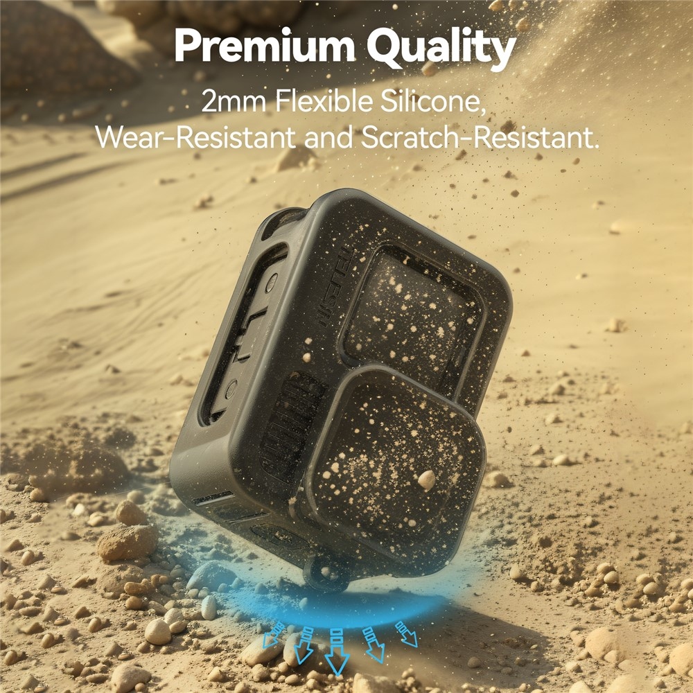 TELESIN szilikon védőtok lencsevédővel GoPro Hero 13/12/11/10/9 kamerákhoz