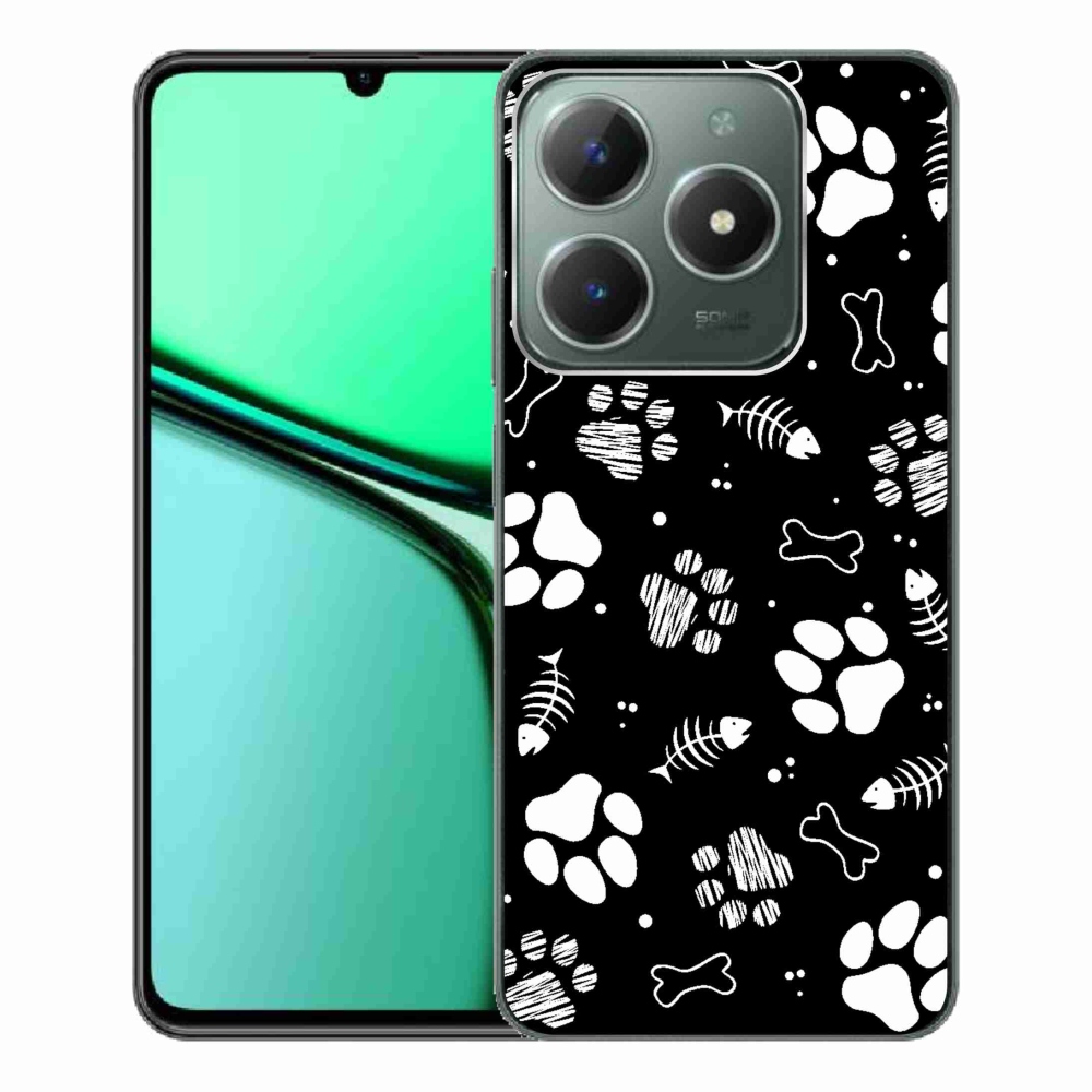 Gél borítás mmCase a Realme C61 készülékhez - kutyamancsok