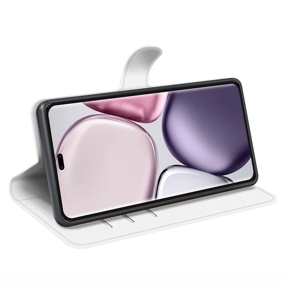 Litchi könyv tok a Honor Magic 7 Lite 5G készülékhez - fehér