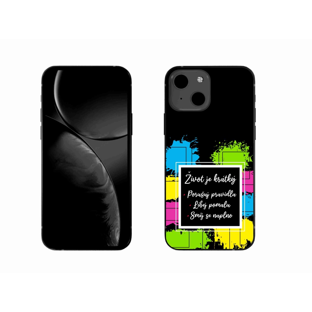 Gél borítás mmCase iPhone 13 6.1 - idézem 5 fekete háttérrel