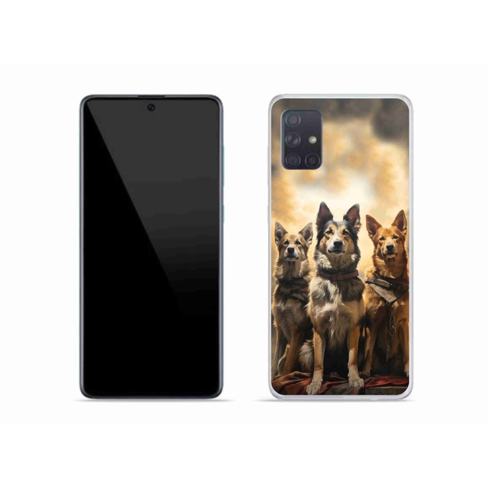 Gél borítás mmCase Samsung Galaxy A51 - három kutya