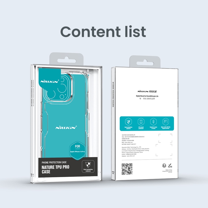 Nillkin Nature TPU PRO borítás Apple iPhone 16 Pro készülékhez Átlátszó