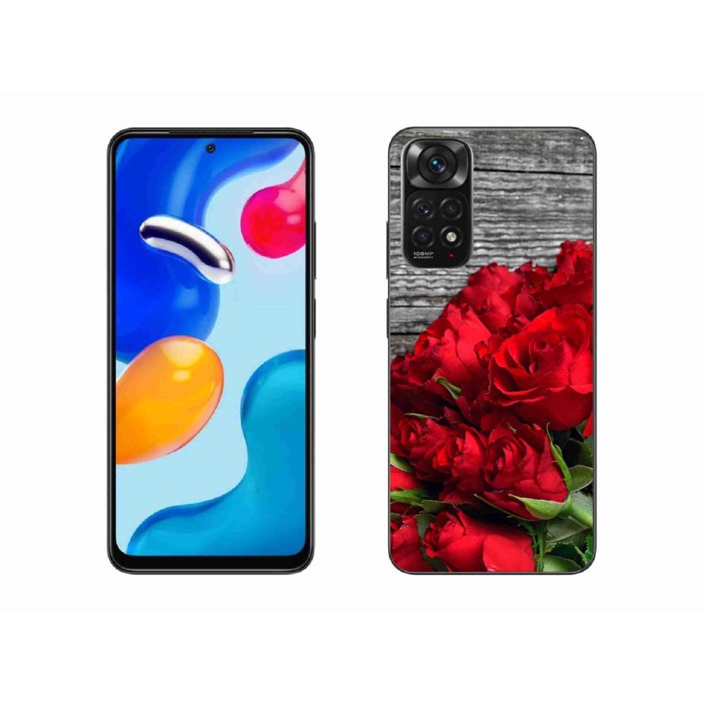 Gél borítás mmCase a Xiaomi Redmi Note 11 4G-hez - piros rózsa