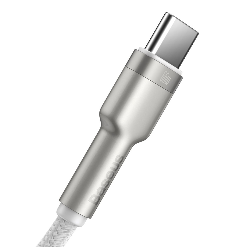 Baseus Cafule Metal sorozatú adatkábel USB-USB-C 66W 2m Fehér