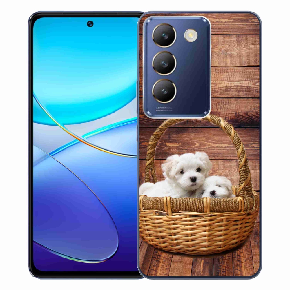 Gél borítás mmCase a Vivo V40 SE 4G/5G készülékhez - kölyökkutyák