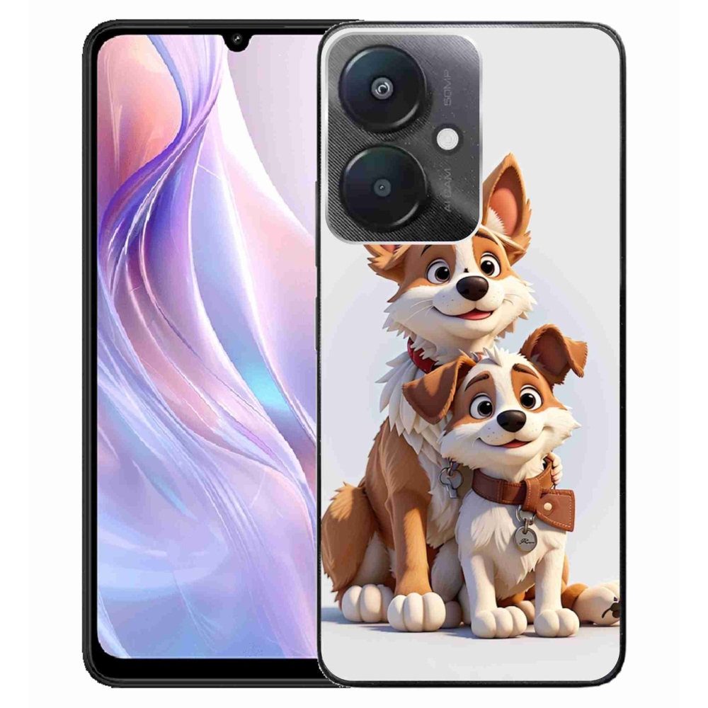 Gél borító mmCase a Xiaomi Redmi 13C 5G számára - rajzoló kutyák