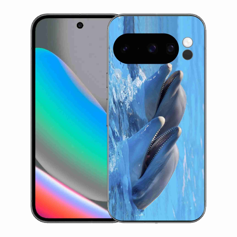 Zselés borítás mmCase a Google Pixel 10 Pro számára - delfinek