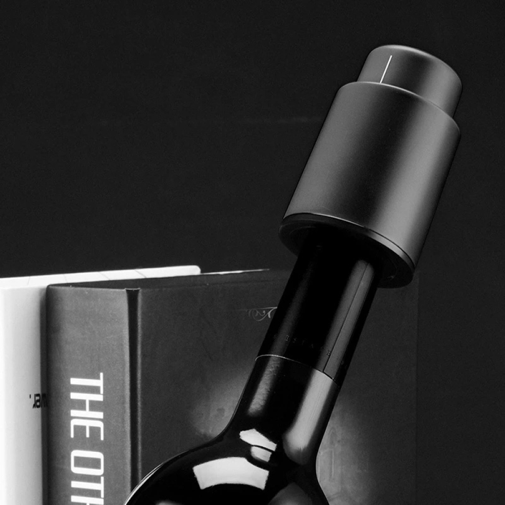 Bor- és prosecco kupak dátumjelzővel - fekete