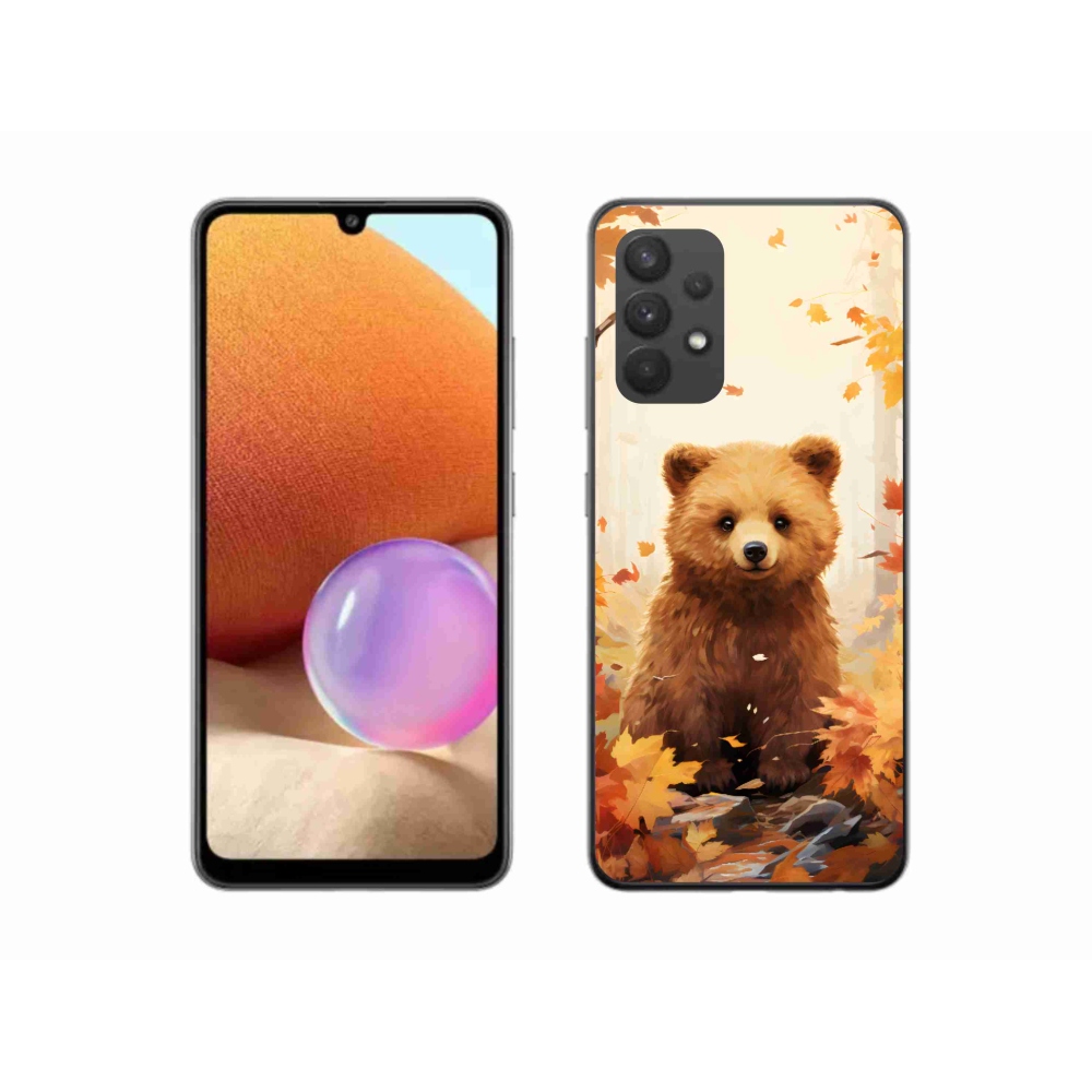 Zselés borítás mmCase Samsung Galaxy A32 4G - medve az erdőben