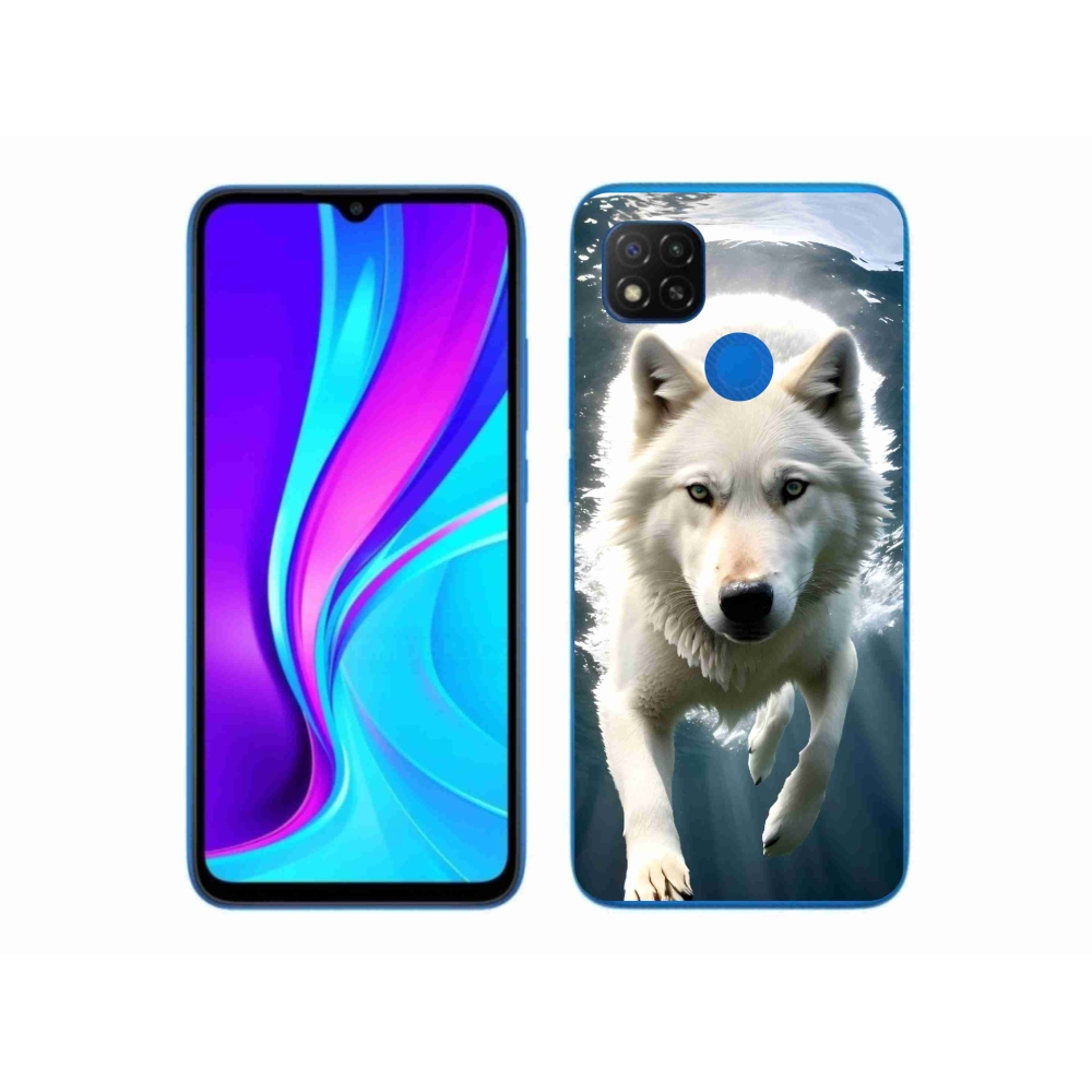 Gél borítás mmCase a Xiaomi Redmi 9C-hez - fehér farkas