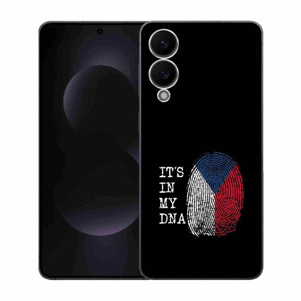 Gél védőhuzat mmCase Samsung Galaxy S25 Edge - zászlós ujjlenyomat fekete háttérrel