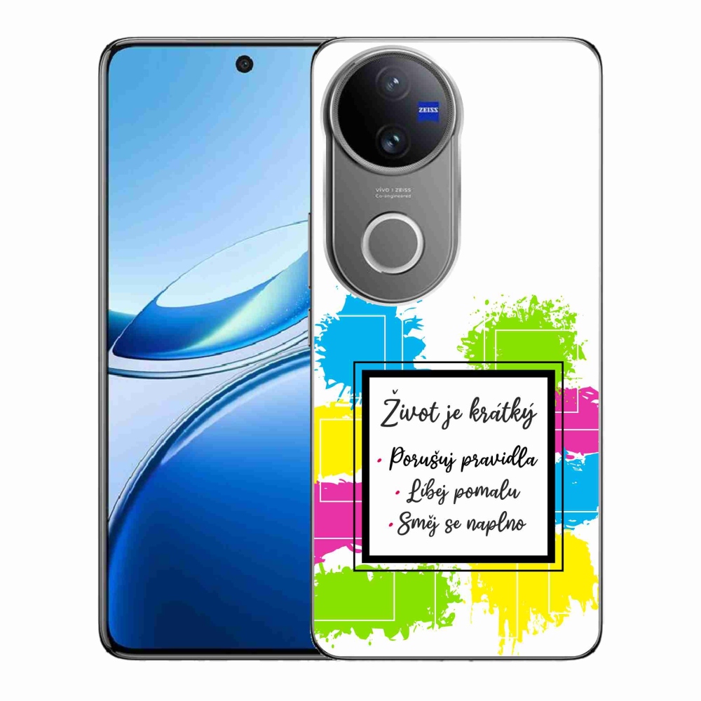 Gel Cover mmCase a Vivo V50 5G készülékre - Idézet 5 fehér háttér