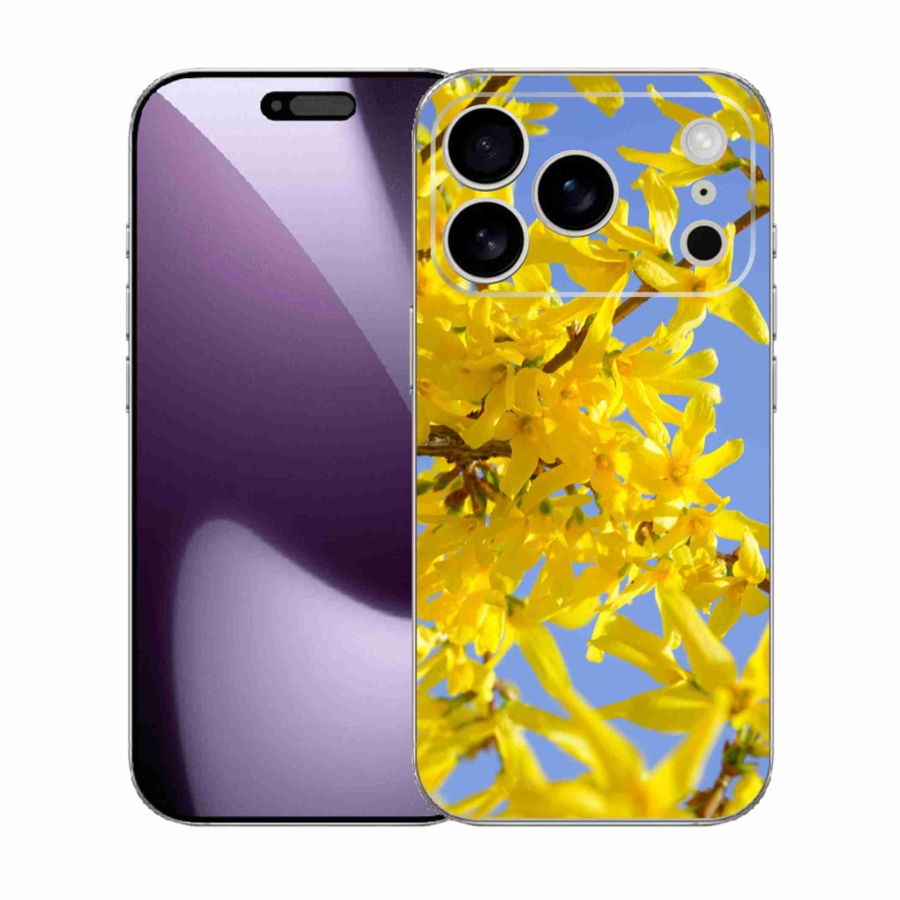 Gél borítás mmCase iPhone 17 Pro készülékhez - sárga virágok