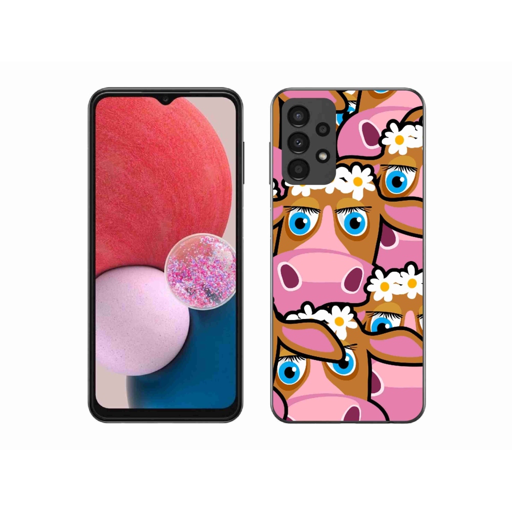 Gél borítás mmCase Samsung Galaxy A13 4G - rajzfilm tehenekhez