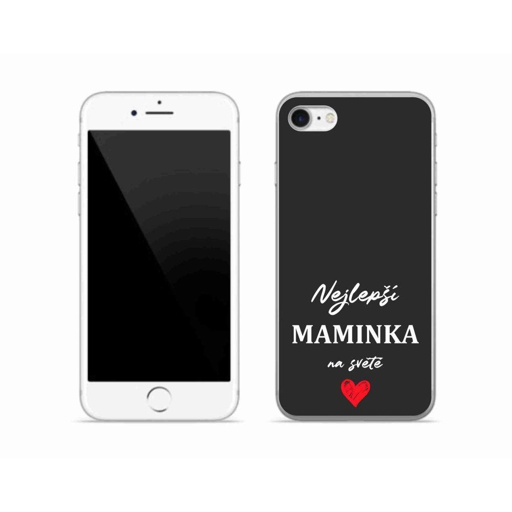 Gél borítás mmCase iPhone SE (2022) - Best Mom 1 Fekete háttér