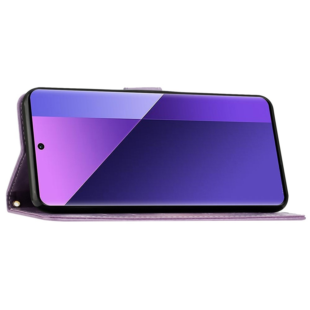 Virágok könyv tok Motorola Moto G85 5G - világos lila