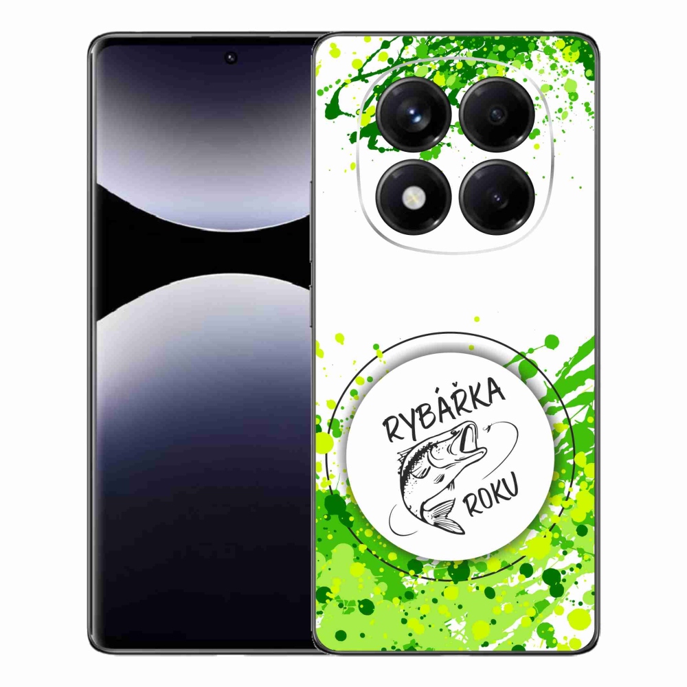 Gél borító mmCase a Xiaomi Redmi Note 14 Pro számára - az év halászának fehér háttere