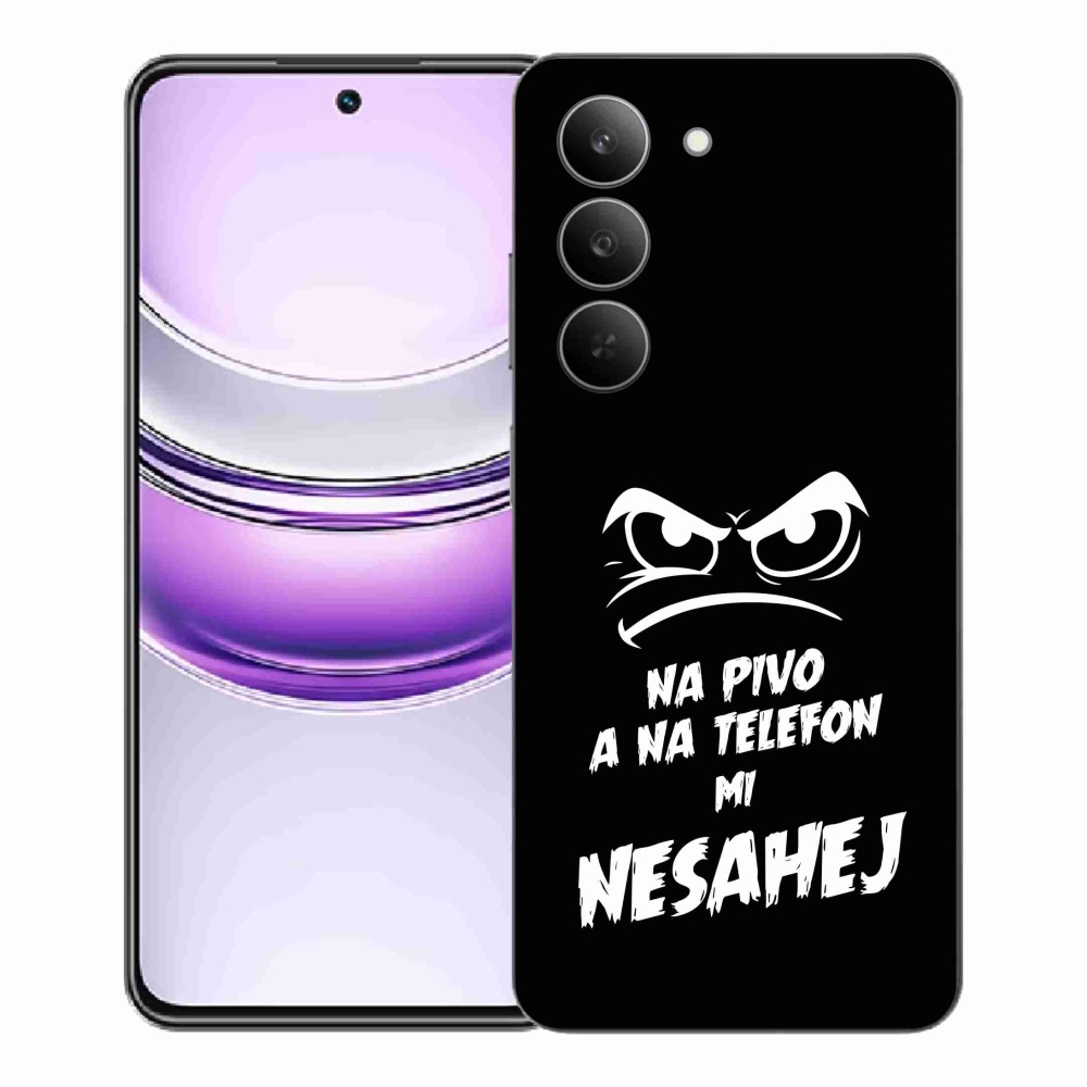 Gél borítás mmCase a Realme 14x 5G-hez - sör motívum 2 fekete háttérrel