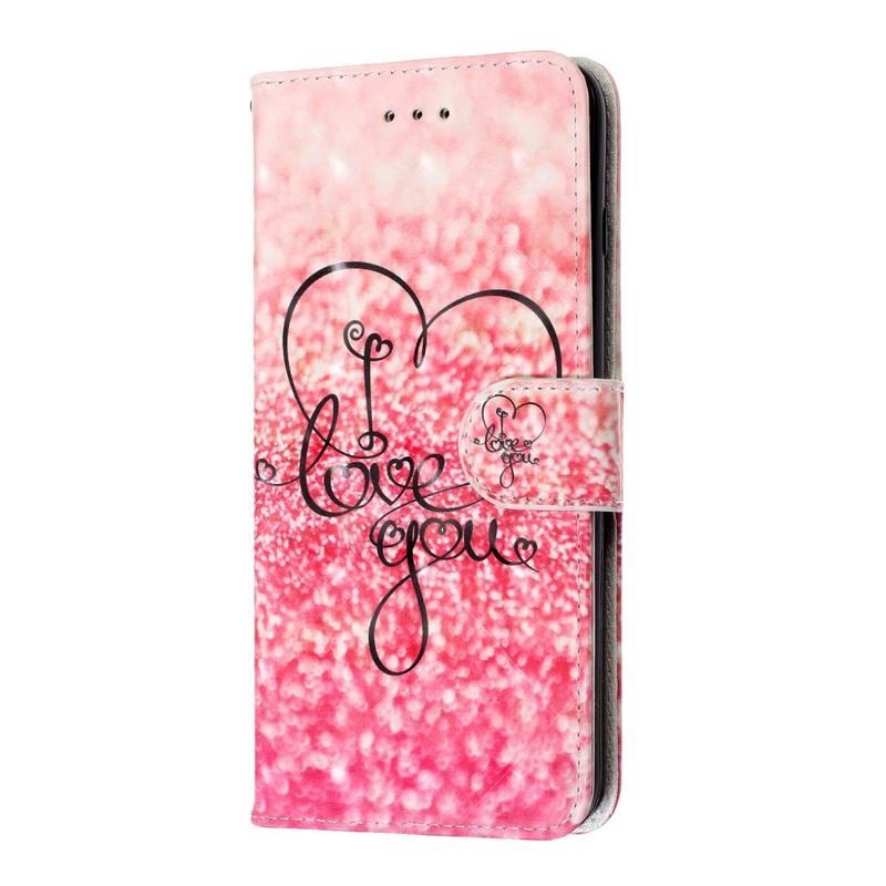 Könnyű PU bőr pénztárca tok Samsung Galaxy S20 Ultra - szerelem