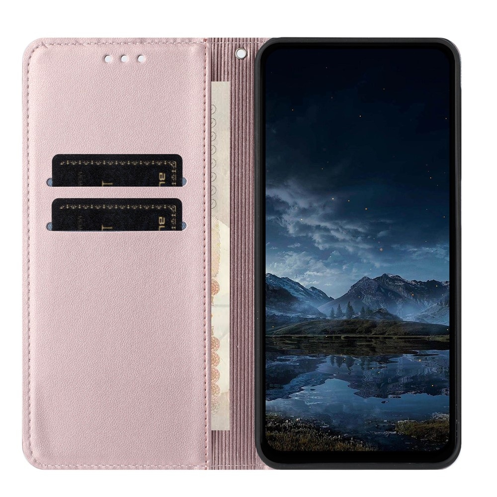 Line könyv tok Samsung Galaxy A27 készülékhez - rózsaarany