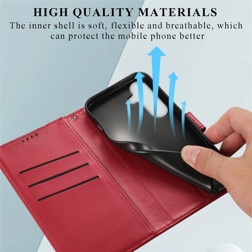 Line könyv tok Samsung Galaxy S26-hoz - piros