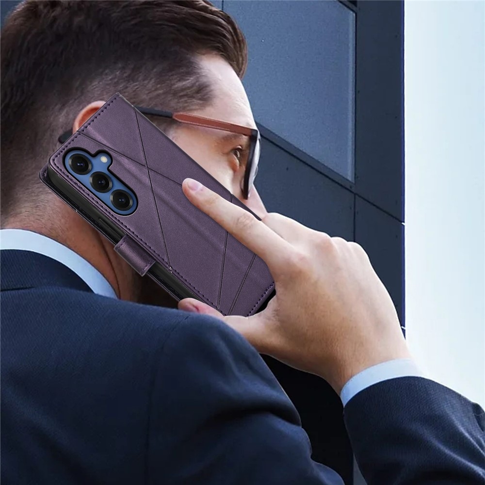 Line könyv tok Samsung Galaxy S26-hoz - lila