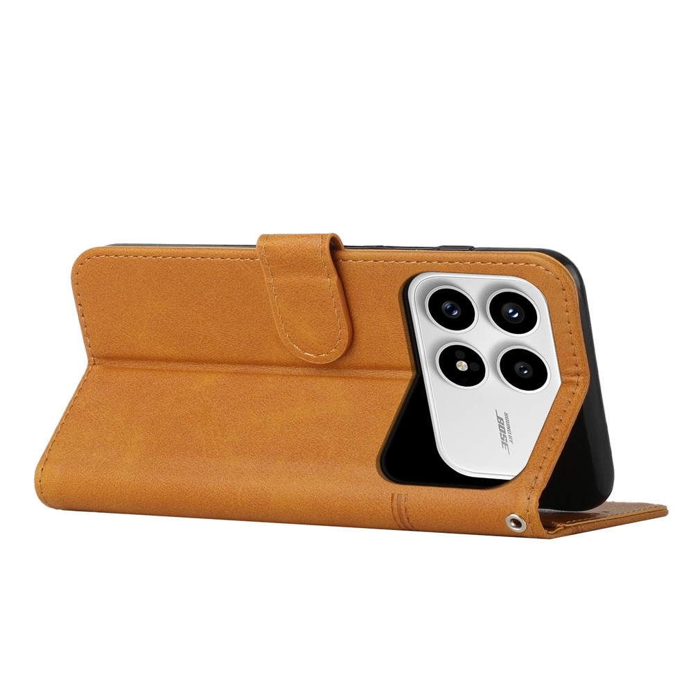 Vonalas könyv tok Xiaomi Poco F8 Pro 5G-hez - sárga