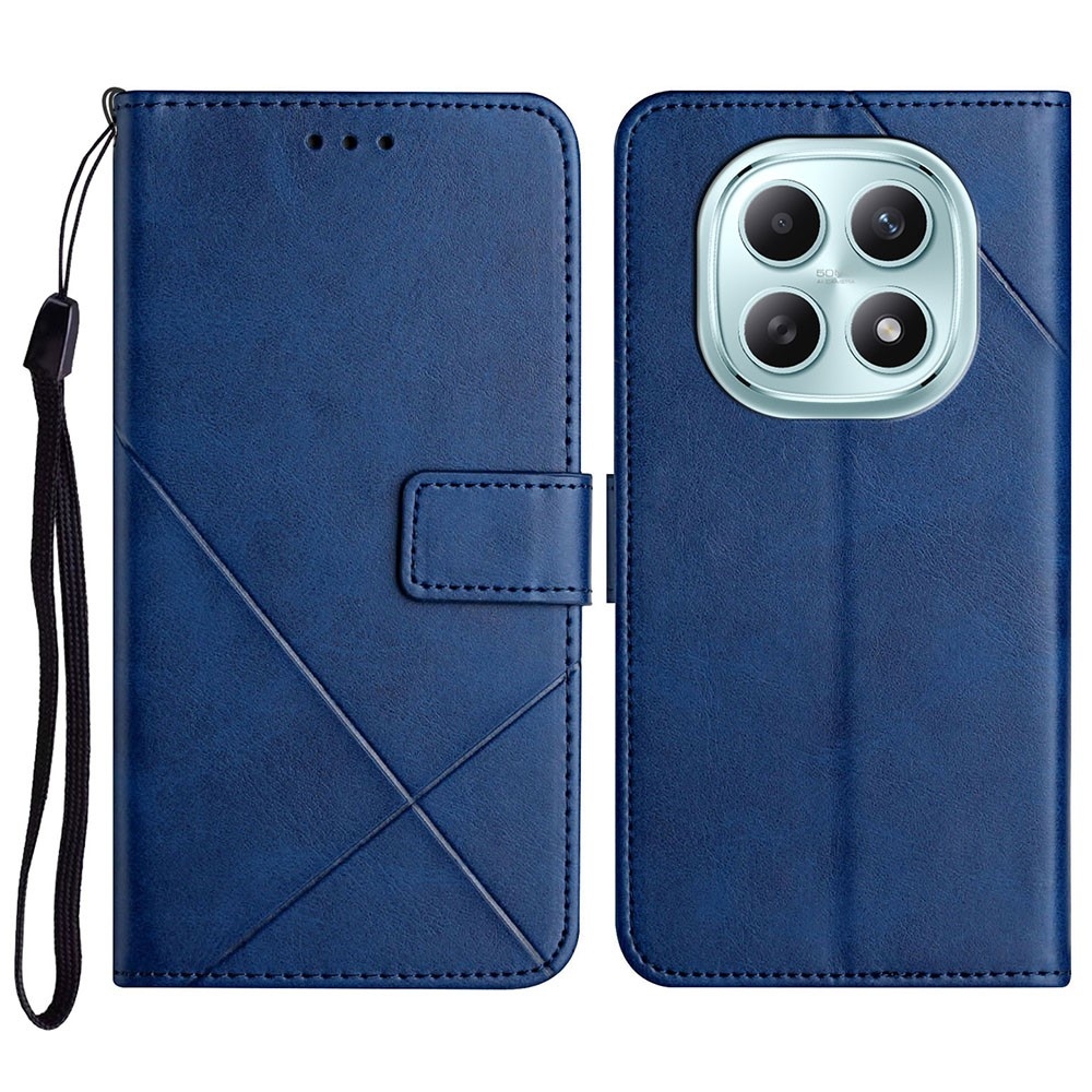 Vonalas könyv tok Xiaomi Redmi Note 15 4G-hez - kék