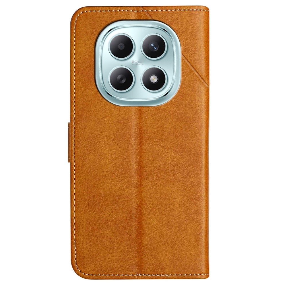 Vonalas könyv tok Xiaomi Redmi Note 15 4G - sárga