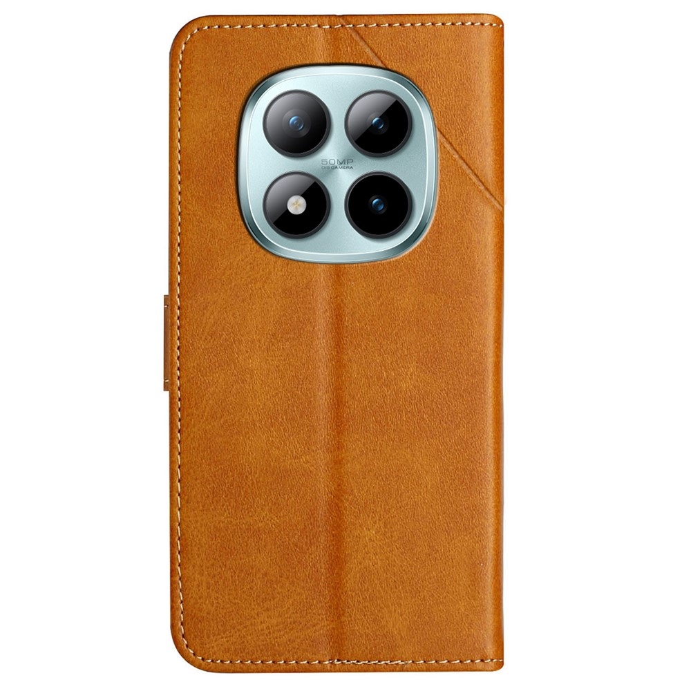 Vonalas könyv tok Xiaomi Redmi Note 15 Pro 4G - sárga