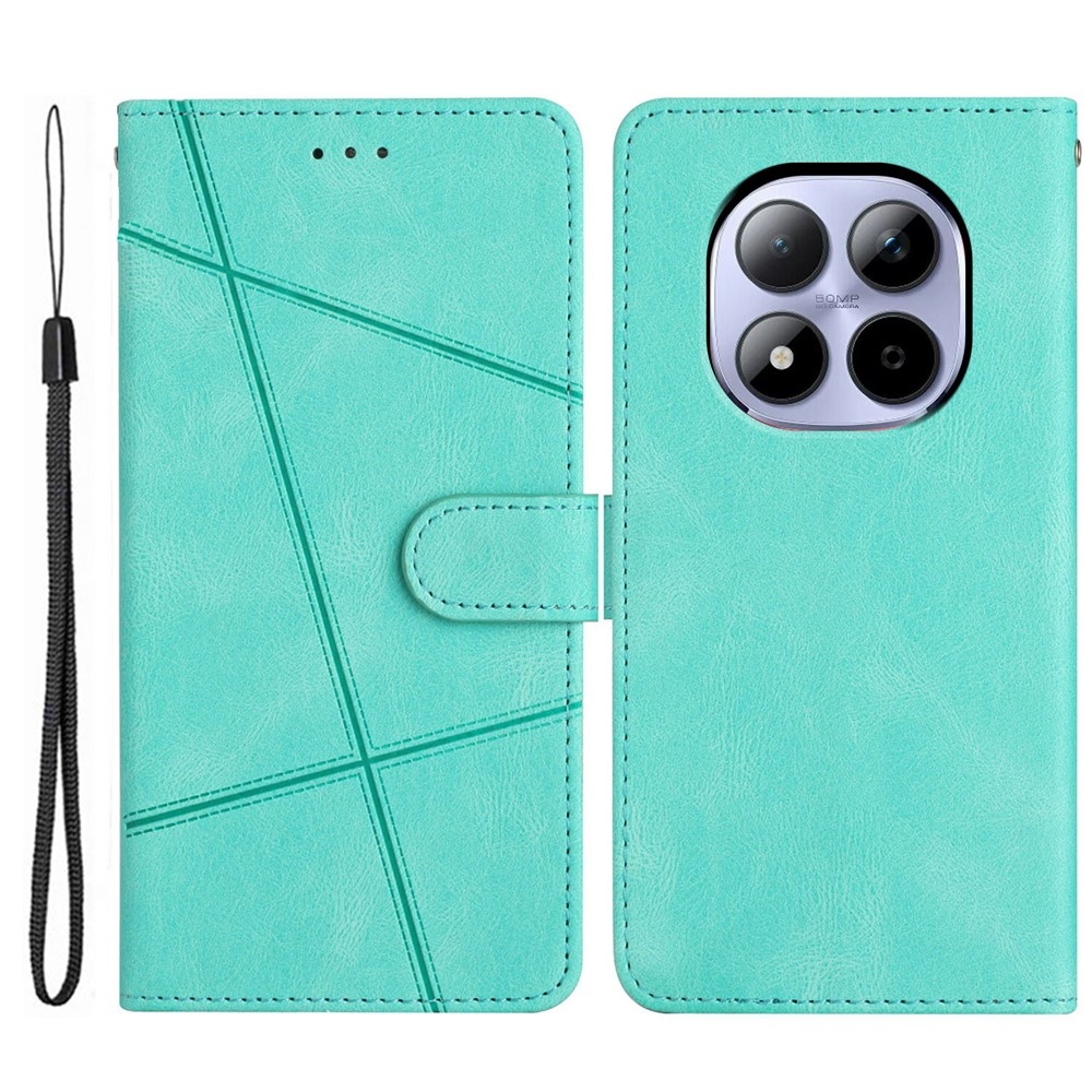 Vonalas könyv tok Xiaomi Redmi Note 15 Pro 5G-hez - zöld