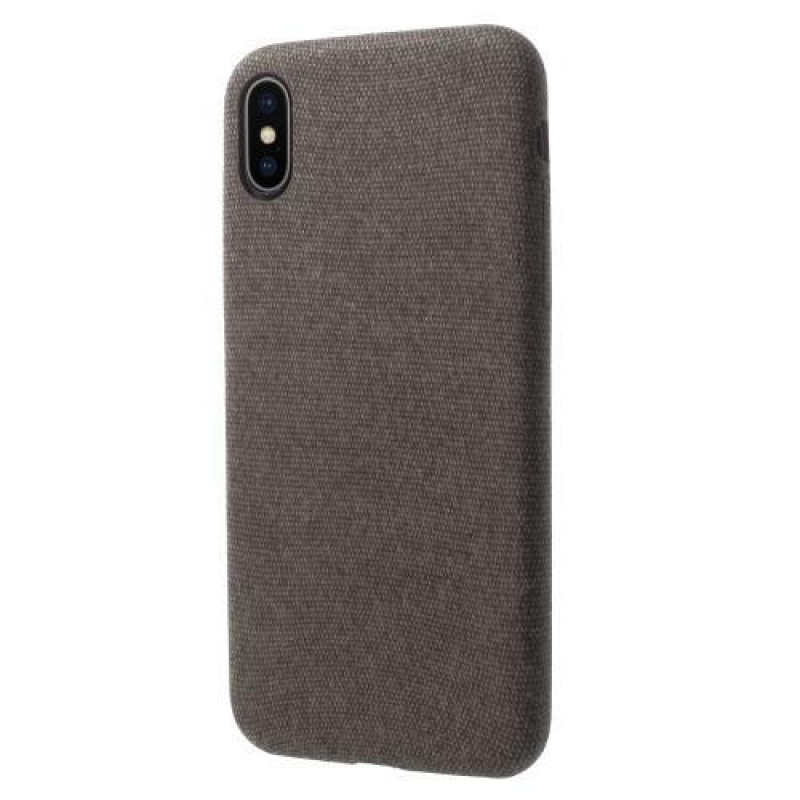 Line műanyag tok PU bőrrel borított telefon X - kávé