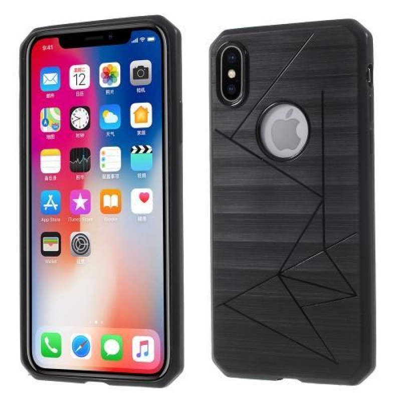 Lines iPhone X zselés tok - Fekete