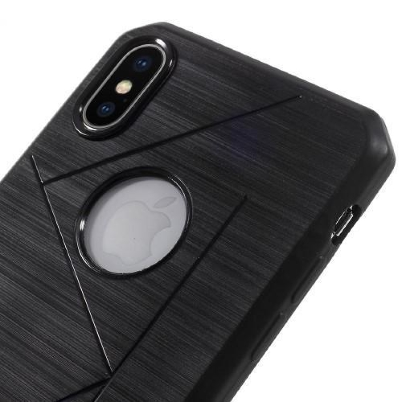 Lines iPhone X zselés tok - Fekete